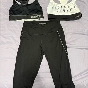 Victoria Sport Black and White Activewear Set
